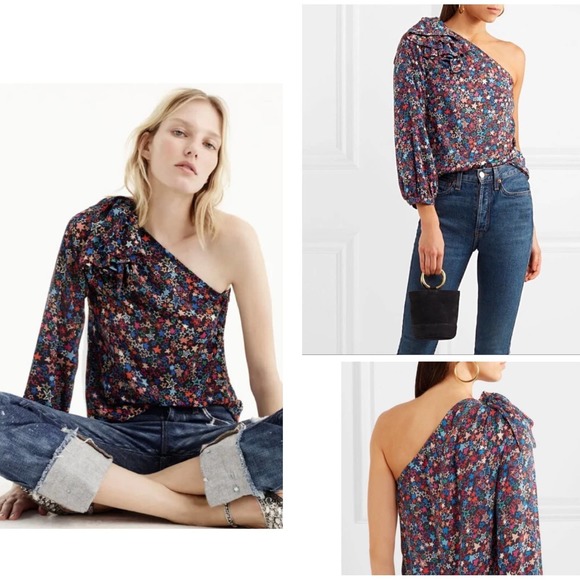 J. Crew Tops - NWT J. Crew Jacuzzi One-Shoulder Kaleidoscope Star Print Top One Women's 8